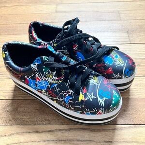 Harajuku Lovers Colorful Platform Sneakers Size 6.5